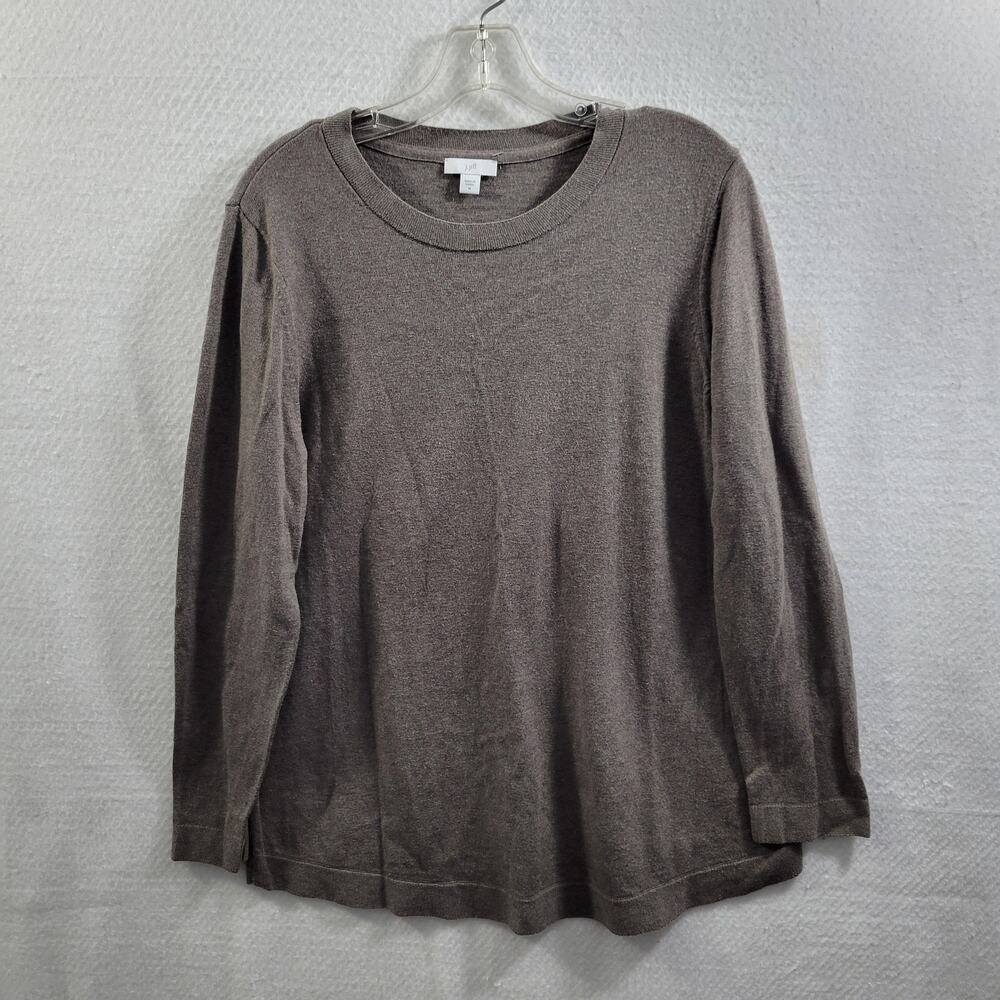 J. Jill Brown Long Sleeve Light Weight Sweater Size M 11424-0615